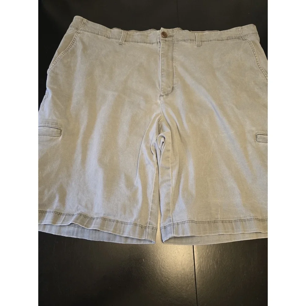 Tommy Bahama Boracay Shorts Men's 42LG Gray Chino Cotton Tencel Stretch Shark‎